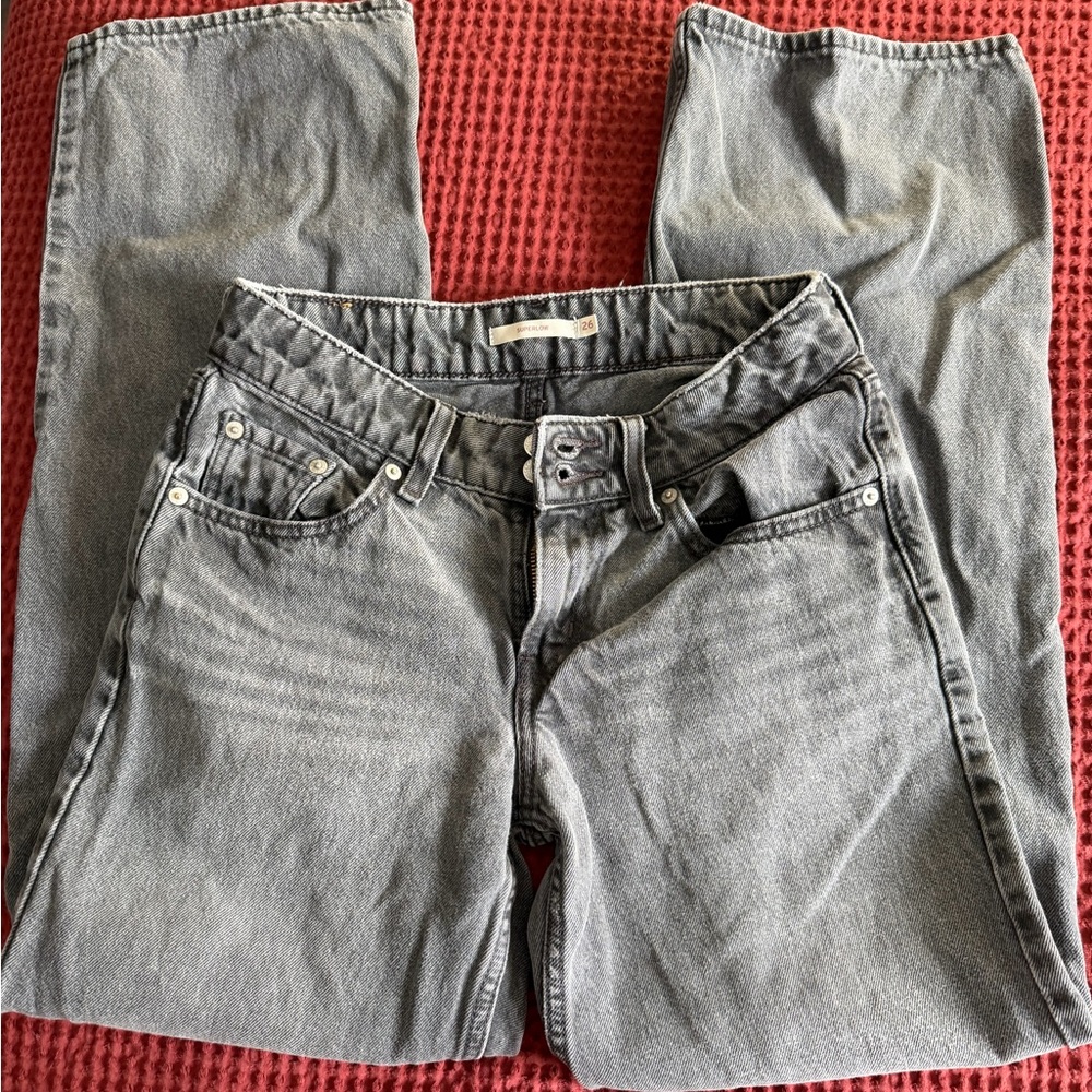 Super Low Black Levi’s